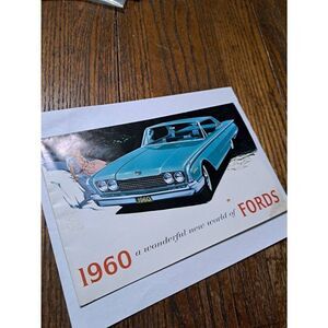 Vintage 1960 A Wonderful New World of Fords Sales Advertisement Brochure FDC6010